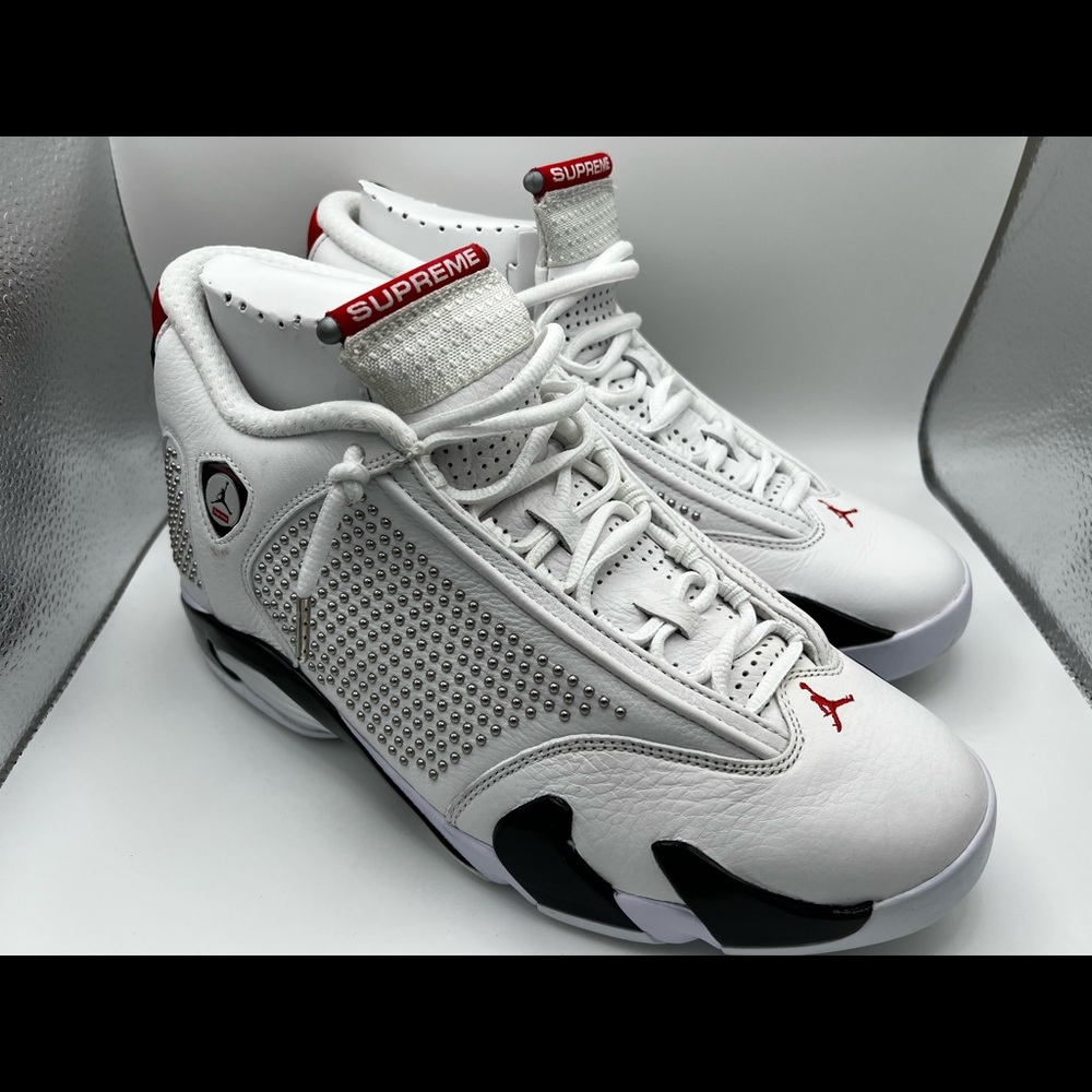 Jordan 14 SUPREME white/red